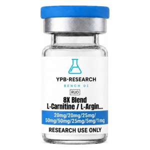 8X Blend L-Carnitine (20mg) / L-Arginine (20mg) / Methonine (25mg) / Inositol (50mg) / Choline (50mg) / B6 (25mg) / B5 (5mg) / B12 (1mg)